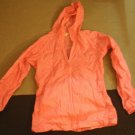 LANDS END GIRLS RAIN JACKET Size 14 PINK - folds into pouch
