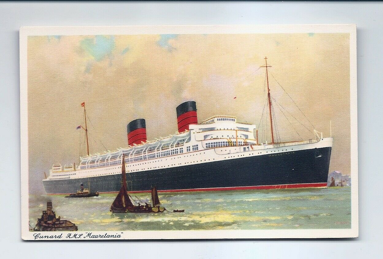Steamship RMS Mauretania (1938) Advertising Postcard 1950 Mint