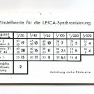 Exposure Guide Scale Card for Leitz Leica Cameras - Germany