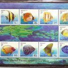 SINGAPORE - Fishes - S/S Set of 7 MNH - Scott 997a SG MS 1136