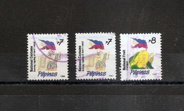PHILIPPINES Definitive Costume / Fruit 1997 Scott 2467-2468A