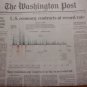 WASHINGTON POST Front Page & Section - Record Economic Contraction 2020