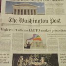 SUPREME COURT AFFIRMS LGBTQ RIGHTS Washington Post New York Times Front Sections
