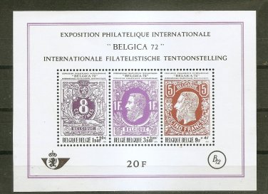 BELGIUM Belgica 1972 S/S  Scott B863 Michel Block 42