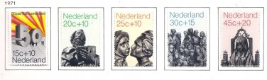 NETHERLANDS Sculptures set of 5 Scott B470-74 Michel