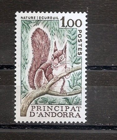 ANDORRA ANDORRE Red Squirrel  Scott 260 Yvert   MNH