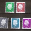 MONACO Prince Ranier Set of 5 1980 Scott 1200-4  Yvert MNH