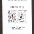 MONACO 1986 World Cup Mexico Souvenir Sheet Scott 1532 Yvert BF35 MNH MONACO 1986 World Cup Mexico Souvenir Sheet Scott 1532 Yvert BF35 MNH