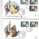 VATICAN CITY 1989 Papal Journeys - 1989 2 FDCs Scott 845-9  Michel