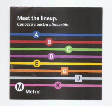 LOS ANGELES California USA METRO Pocket Map and Line Guide September 2025
