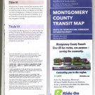 MONTGOMERY COUNTY MARYLAND USA RIDE ON Transit Guide June 2025 CURRENT Pristine
