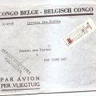 BELGIAN CONGO BELGIUM Registered Cover Bureau des Postes to USPO New York USA