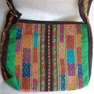 Large Multi-Color ARTISAN EMBROIDERY HANDBAG  Ethnic Tribal Fabric     (#2b)