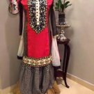 3 Piece Cotton Gharara with Kameez Size:S/M