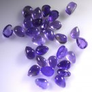 Amethyst loose Stone 1 Pieces 5 x 6 mm Pear Purple cabochon Gemstone