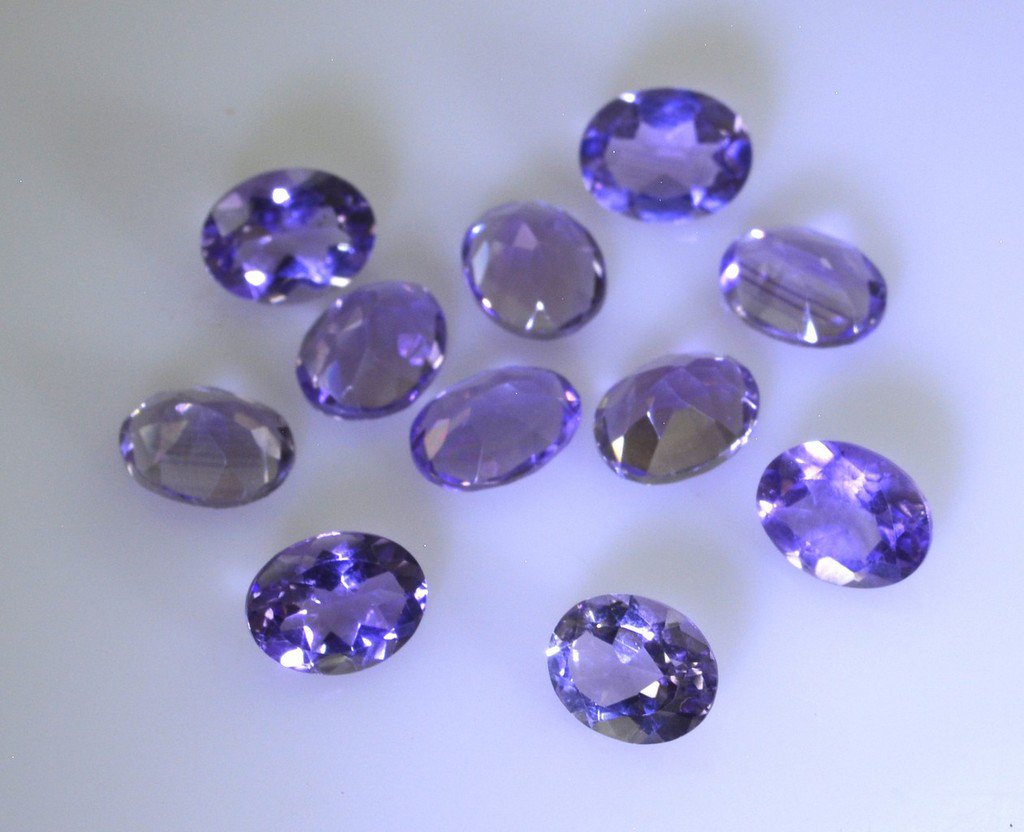 Amethyst loose Stone 1 Pieces 8 x 10 mm Oval Purple faceted Gemstone