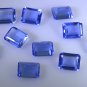 synthetic cubic zirconia Blue shappire cz loose gemstones 1 Pieces 8 x 10 mm Eme