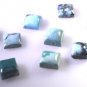 Turquoise loose Stone 1 Pieces 6 x 6 mm Princess multi cabochon Gemstone