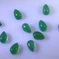Green onyx loose Stone 1 Pieces 5 x 8 mm Pear Green cabochon Gemstone