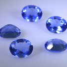 synthetic cubic zirconia Blue shappire cz loose gemstones 1 Pieces 8 x 10 mm Ova