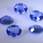 synthetic cubic zirconia Blue shappire cz loose gemstones 1 Pieces 8 x 10 mm Ova