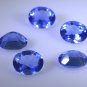 synthetic cubic zirconia Blue shappire cz loose gemstones 1 Pieces 8 x 10 mm Ova