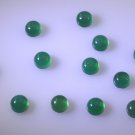 Green onyx loose Stone 1 Pieces 6 x 6 mm Round Green cabochon Gemstone