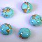 Turquoise loose Stone 1 Pieces 12 x 12 mm Round multi cabochon Gemstone