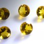 Citrin cz loose Stone 1 Pieces 10 x 10 mm Round Yellow faceted Gemstone