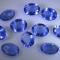 synthetic cubic zirconia Blue shappire cz loose gemstones 1 Pieces 12 x 10 mm Ov