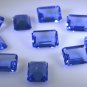 synthetic cubic zirconia Blue shappire cz loose gemstones 1 Pieces 10 x 14 mm Em