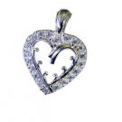 Riyo White Silver Jewellery For Women Scroll Pendant L 1in Spwhcz-110013
