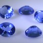 synthetic cubic zirconia Blue shappire cz loose gemstones 1 Pieces 10 x 12 mm Ov