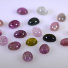 Tourmaline loose Stone 1 Pieces 4 x 5 mm Oval Multi cabochon Gemstone