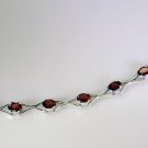 Riyo Garnet Celebrity Jewelry Silver Chain Bracelet For Women L 7.5in Sbragar-26