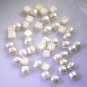 Pearl loose Stone 1 Pieces 4 x 4 mm Princess White cabochon Gemstone