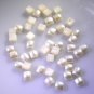 Pearl loose Stone 1 Pieces 4 x 4 mm Princess White cabochon Gemstone