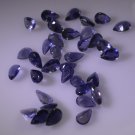 iolite loose Stone 1 Pieces 4 x 6 mm Pear Blue faceted Gemstone