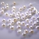 Pearl loose Stone 1 Pieces 4 x 4 mm Round White cabochon Gemstone