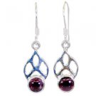Riyo Garnet Silver Jewelry For Women Dangle Earring L 1in Segar-26016