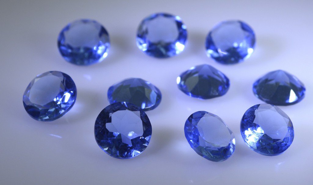 synthetic cubic zirconia Blue shappire cz loose gemstones 1 Pieces 12 x 12 mm Ro