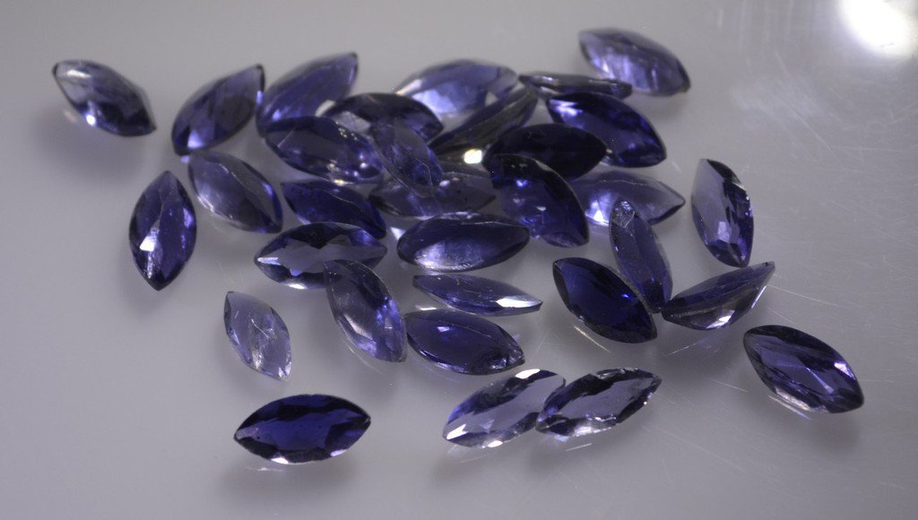 iolite loose Stone 1 Pieces 4 x 8 mm Marquise Blue faceted Gemstone
