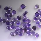 Amethyst loose Stone 1 Pieces 4 x 4 mm Round Purple cabochon Gemstone
