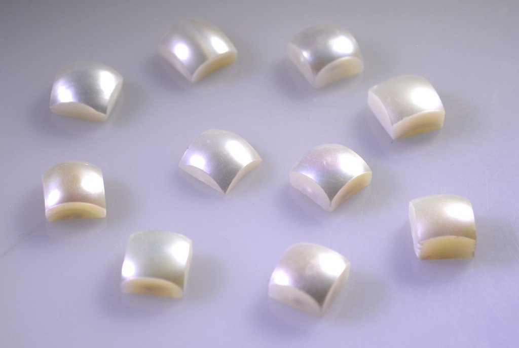 Pearl loose Stone 1 Pieces 5 x 5 mm Princess White cabochon Gemstone
