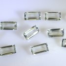 Green amethyst loose Stone 1 Pieces 5 x 10 mm Emerald cut Green faceted Gemston