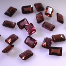 Garnet loose Stone 1 Pieces 4 x 6 mm Emerald cut Red faceted Gemstone