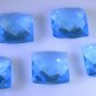 synthetic cubic zirconia Blue topaz cz loose Stone 1 Pieces 12 x 12 mm Princess