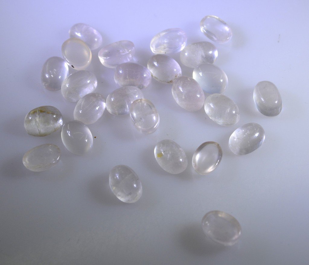 Rose Quartz loose Stone 1 Pieces 5 x 7 mm Oval Pink cabochon Gemstone