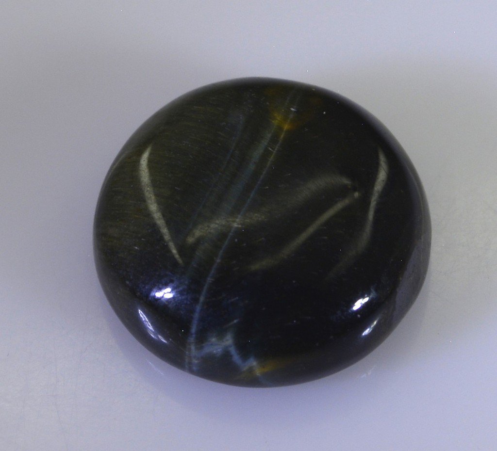 Tiger Eye loose Stone 1 Pieces 18 x 18 mm Round Black cabochon Gemstone