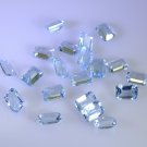 Blue topaz loose Stone 1 Pieces 4 x 6 mm Emerald cut Blue faceted Gemstone